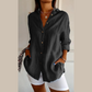 🔥Clearance Sale🌷Classic Pleated Textured Single-Breasted Lapel Shirt for Women