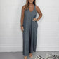 🏆V-Neck Sleeveless Wide Leg Long Pants Jumpsuit