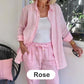 💃 Hot Sale 60% OFF💌Women's Cotton Linen Long Sleeve Blouse And Pants Set
