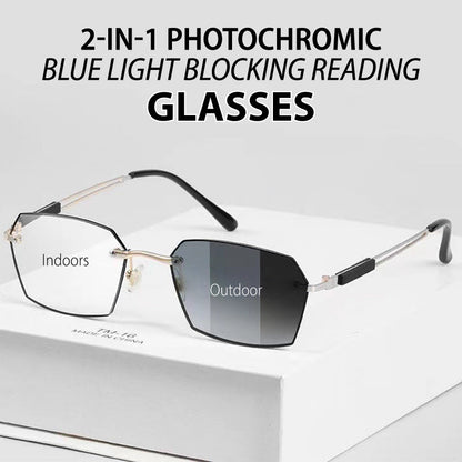 🔥HOT SALE 48%✨2-in-1 Photochromic Blue Light Blocking Reading Glasses