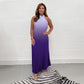 🔥Last Day Special Offer💃Gradient Pleated Halter Neck Dress