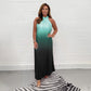 🔥Last Day Special Offer💃Gradient Pleated Halter Neck Dress