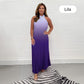 🔥Last Day Special Offer💃Gradient Pleated Halter Neck Dress