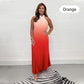 🔥Last Day Special Offer💃Gradient Pleated Halter Neck Dress