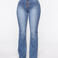 🔥Hot Sale🔥Button Fly Booty Shaping High Waist Flare Jeans