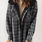 🔥50% OFF🔥Women's Fall Thickened Flannel Long Sleeve Plaid Jacket Coat With Hood
