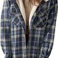 🔥50% OFF🔥Women's Fall Thickened Flannel Long Sleeve Plaid Jacket Coat With Hood