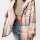 🔥50% OFF🔥Women's Fall Thickened Flannel Long Sleeve Plaid Jacket Coat With Hood