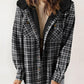 🔥50% OFF🔥Women's Fall Thickened Flannel Long Sleeve Plaid Jacket Coat With Hood