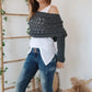 🔥Last day 49% off🧶Women's Wrap Knit Shawl with Sleeves