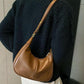 Women's Classic Solid Color Zipper Shoulder Bag