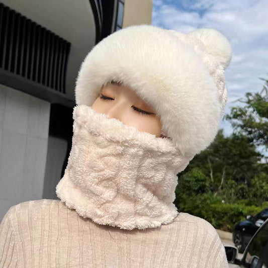 🔥HOT SALE💖Women's Winter Warm Windproof Plush Scarf Hat