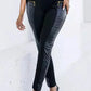 🏆FAUX LEATHER PANTS WITH CONTRASTING TRIM AND ZIP