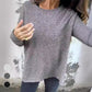🔥Hot Sale-50% OFF🥰Women's Solid Round Neck Long Sleeve Tops