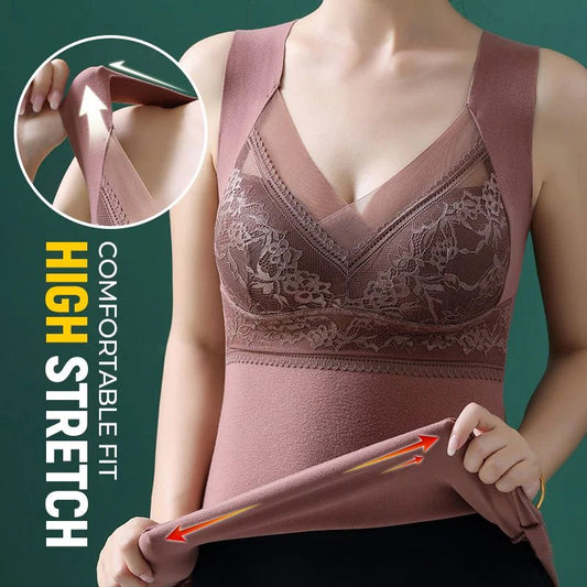 🎉New Year Sale⚡2-in-1 Built-in Bra Thermal Underwear