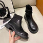 Women's Fashion Versatile Sock-style Low-heel Boots