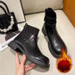 Women's Fashion Versatile Sock-style Low-heel Boots