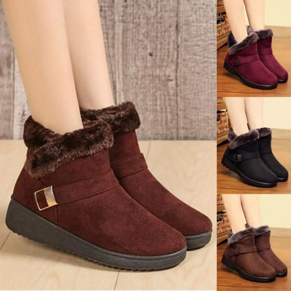 Plush-Lined Snow Boots with Soft Anti-Slip Sole