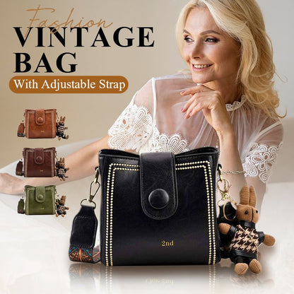 🎁Christmas Sale👜Vintage Fashion Bag with Adjustable Wider Shoulder Strap