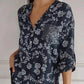 💗2025 New Arrival Pre-Sale🌸 Women's Floral Print Long Sleeve Blouse with Sequin Pocket
