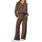 🔥2025 NEW SALES🏆Casual Zipper Long Sleeve Top ＆ Pants Two-Piece Set
