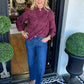 🔥2025 HOT SALE🔥 Women’s Loose Blouse with Ruffle Mock Neck