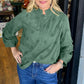 🔥2025 HOT SALE🔥 Women’s Loose Blouse with Ruffle Mock Neck