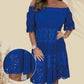 🔥2025 New Collection😍Lace Hollow Patchwork Strapless Dress For Women