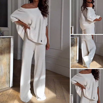 💕Limited Sale 50% OFF💕Women’s Casual One Shoulder Top & Pants Two-Piece Set