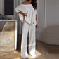 💕Limited Sale 50% OFF💕Women’s Casual One Shoulder Top & Pants Two-Piece Set