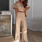💕Limited Sale 50% OFF💕Women’s Casual One Shoulder Top & Pants Two-Piece Set