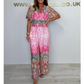 🌷Summer Hot Sale-49% Off🩵Bohemian Print Wide Leg Jumpsuit