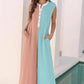 Women's Casual Wide-Leg Color Block Jumpsuit