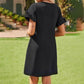 Women’s Solid A-Line Ruffled Short Sleeves Dress