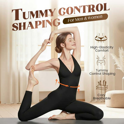 🌟50K+ SOLD!🌷High-Stretch V-Neck Jumpsuit – All-day ease for fitness & beyond. Breathable, flexible & effortlessly chic. Your go-to for movement. 🧘‍♀️💫