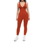 🌟50K+ SOLD!🌷High-Stretch V-Neck Jumpsuit – All-day ease for fitness & beyond. Breathable, flexible & effortlessly chic. Your go-to for movement. 🧘‍♀️💫