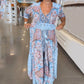 💕Summer 2026 Trend 📢50% OFF!!💃Women’s Elegant Floral Drawstring Long Dress