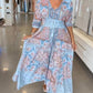 💕Summer 2026 Trend 📢50% OFF!!💃Women’s Elegant Floral Drawstring Long Dress