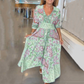 💕Summer 2026 Trend 📢50% OFF!!💃Women’s Elegant Floral Drawstring Long Dress