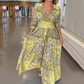 💕Summer 2026 Trend 📢50% OFF!!💃Women’s Elegant Floral Drawstring Long Dress