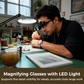 📢📢LIMITED-TIME 50% OFF!! ⏰🔬Precision LED Magnifier for Electronics & Crafts – Interchangeable Lenses, Dual LED, Hands-Free💡
