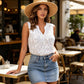 🌊SUMMER HOT SALE 50% OFF 💖Women’s Chic Floral Lace Sleeveless Shirt