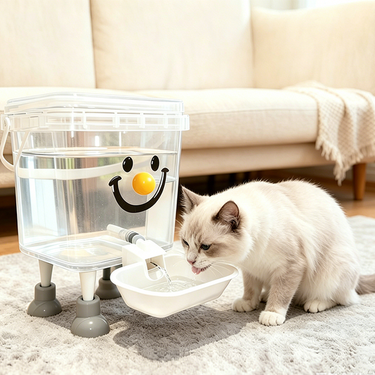 📢📢50% OFF !! ⏰💧Pet Water Dispenser with Large Capacity 🦮 5L Extra-Large Pet Fountain — Great for 3+ Pets | Gravity-Fed | Non-Slip Base