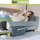 🥳2026 HOT SALE🥳💞50K+ SOLD! 🛏️50% OFF NOW! Bedside Hanging Storage Bag‑Multi‑Pocket Bed Caddy Organizer, Felt Hanging Pouch for Dorm Bunk Bed Hold Tablet Book Phone Stationery-B