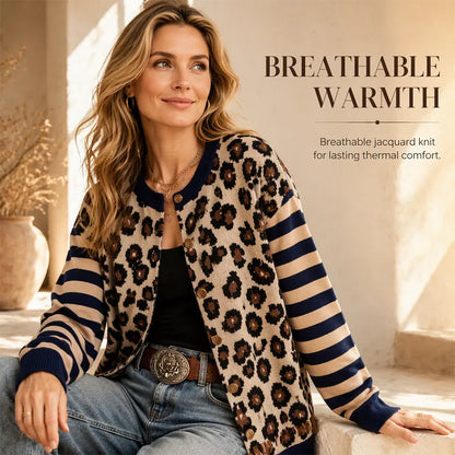 🐆 Statement Print, Cozy Layers | Women's Leopard Print Cardigan ✨𝘉𝘶𝘺 𝘢𝘯𝘺 2 𝘢𝘯𝘥 𝘨𝘦𝘵 𝘢𝘯 𝘦𝘹𝘵𝘳𝘢 8% 𝘥𝘪𝘴𝘤𝘰𝘶𝘯𝘵