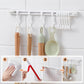 🪝No-Drill Track Hooks: 10 Sliding Hooks, Strong Adhesive, Space-Saving | 30/40cm