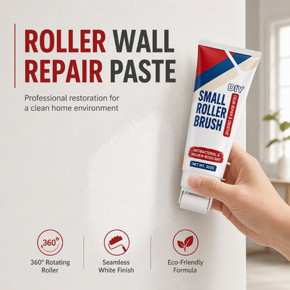 🏆 Last Day Special Price £12.99! 🔥Buy 2 Get 1 Free🎁Wall Repair Paste – With Integrated Roller Brush, Waterproof & Family-Safe – Easy DIY for Stains, Cracks & Marks 🏠