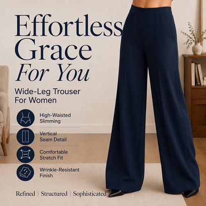 Women's Casual High-Waisted Wide-Leg Pants