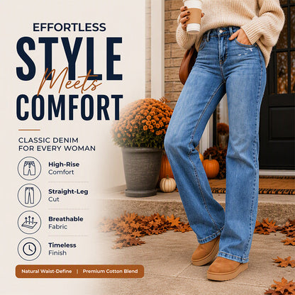 Women's Casual Stretchy High-Waisted Jeans