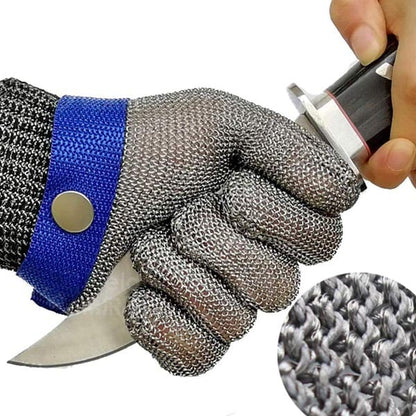 ⏳ LAST DAY £9.99! ⚒️ Food Grade Stainless Steel Mesh Metal Glove – Slice Safer, Prep Smarter! 🧤